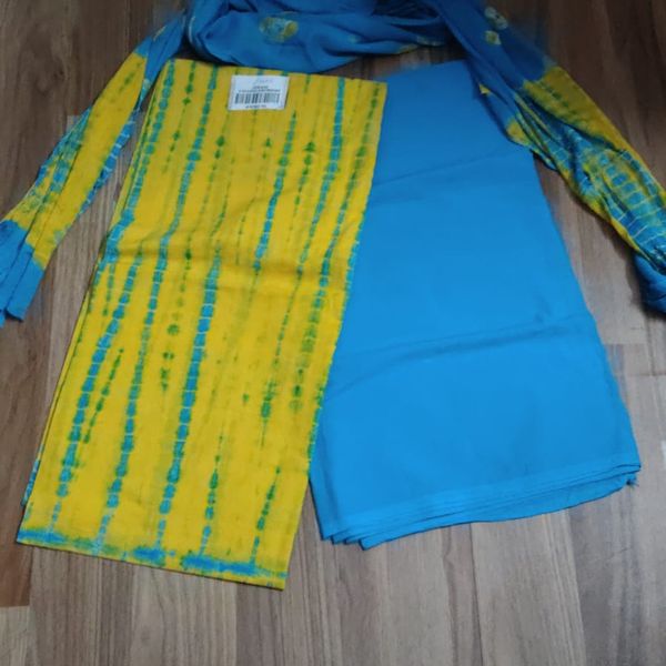 Cotton Suit Chiffon Dupatta